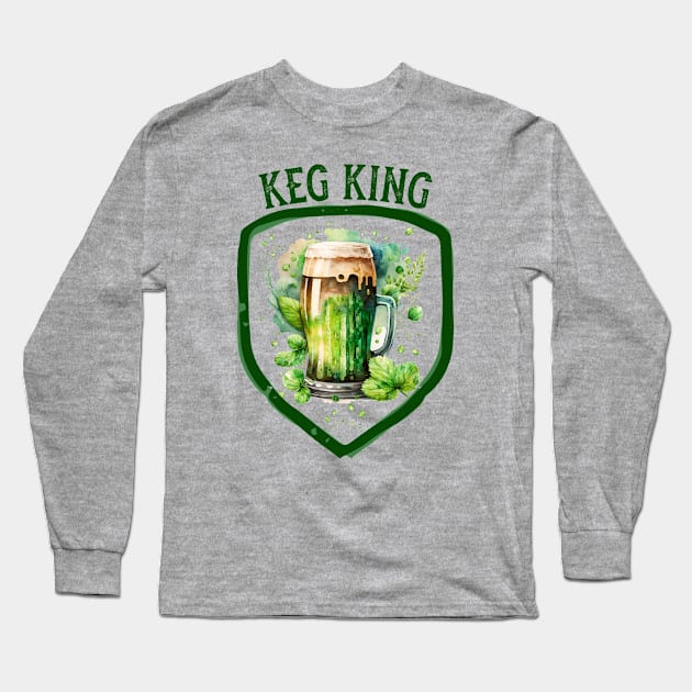 Keg King - Irish Beer Handstand Long Sleeve T-Shirt by Eire